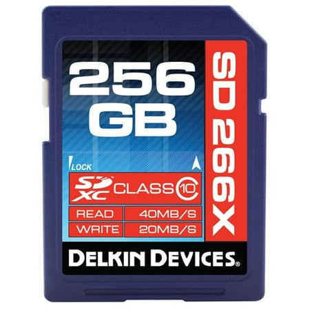 Delkin Devices Secure Digital Card - Delkin Devices 256GB Secure Digital High Capacity 266x (SDXC) Class 10 Memory Card
