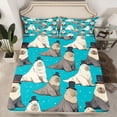 thumbnail image 2 of Castle Fairy Cartoon Sea Lion Full Size Sheets 4-Piece for Kids Children,Cute Marine Wildlife Breathable Bed Sheets,Kawaii Ocean Animal Lightweight Sheet Sets,Lightweight Room Decor, 2 of 7