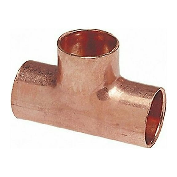 Nibco Reducing Tee,Wrot Copper,3/4"x3/8"x3/4" 611RR 3/4X3/8X3/4