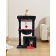 thumbnail image 5 of ANHXN Small Leopard Print Cat Tree for Indoor Cats, Cat Tower with Scratching Post, Modern Cat House with Padded Perch, Kittens Condo with Cradle, 5 of 14