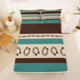 thumbnail image 5 of jejeloiu Rustic Western Horseshoe Full Size Sheets Kids,Vintage Cowboy Print Bed Sheets,4-Piece, 5 of 6