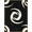 Black White Gold, Pattern 9, variant on ODIKA 8'x10' Washable Area Rug Durable, Non-Slip Border Swirl Inlay Veined Streaks Flow Symmetrical Abstract Vein Refined for Living Room, Under Sectional, Family