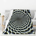 thumbnail image 1 of Blanket, Spiral Optical Illusion Gif Blankets For Couch Washable Lightweight, 1 of 9