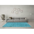 thumbnail image 3 of Ahgly Company Indoor Round Oriental Light Blue Industrial Area Rugs, 4' Round, 3 of 4