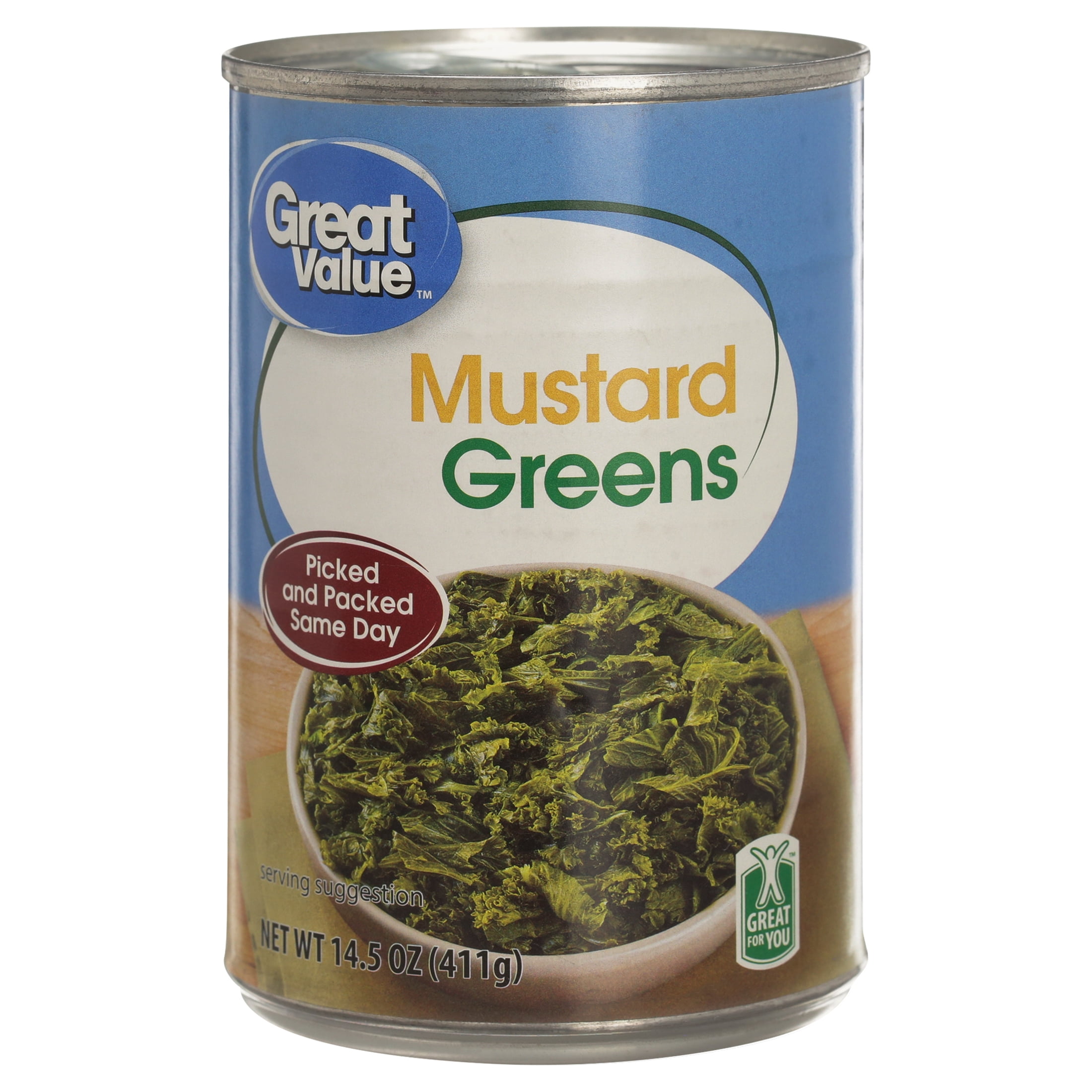 Great Value Canned Mustard Greens, 14 oz
