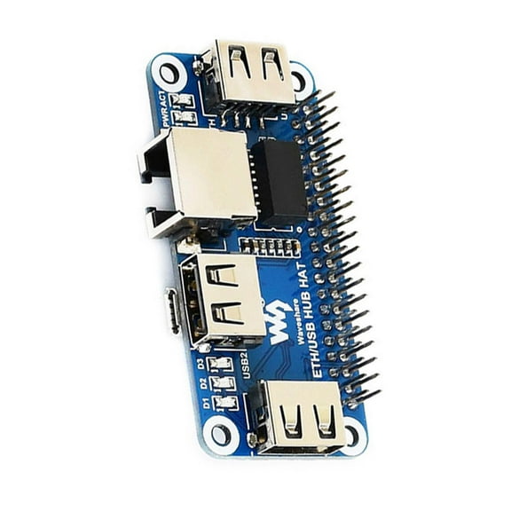 JIAHAOO Pi ETH/USB HUB HAT for Raspberry Pi Zero Series Enhanced Connectivity with 3 USB & RJ45 Port