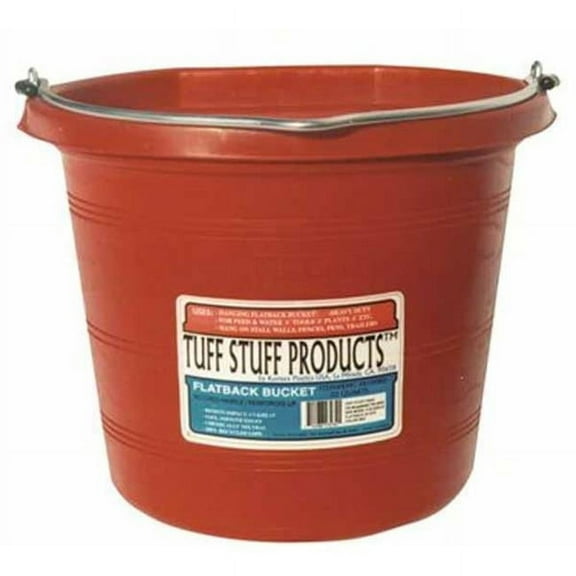 Tuff Stuff Products KMC-FB100RD 20 qt. Flat Utility Bucket, Red