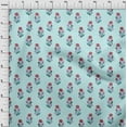 thumbnail image 3 of oneOone Organic Cotton Voile Fabric Leaves & Floral Block Printed Craft Fabric BTY 42 Inch Wide, 3 of 4