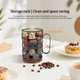 thumbnail image 5 of AEVXKHI Coffee Pod Holder with Wooden Base, Metal Wire Basket K Cup Organizer with Handle for Counter, Black Iron K Cup Holder for Kitchen or Coffee Bar, 5 of 11