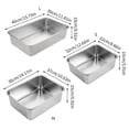 thumbnail image 5 of AOOOWER Cats Litter Box Stainless Steel High Side Height Smooth Surfaces Metal Pans, 5 of 8