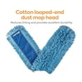 thumbnail image 2 of Staples COASTWIDE Looped-End Dust Mop Head Cotton 48" x 5" Blue (CW56761), 2 of 6