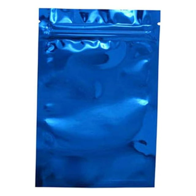 100 Pcs Sacs en Aluminium Étanches pour Cosmétiques, Bleu 12x18cm