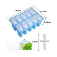 thumbnail image 5 of (bleu - 10 Grilles) Moules Popsicle En Silicone, Moules Popsicle Sans Bpa - Moules Popsicle En Silicone - Avec Btons De Popsicle - Moules Pops, 5 of 5