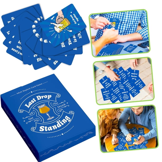 Fiudx Juego de Cartas "Amante Borracho", 50 Cartas de Desafío para Fiestas de Adultos, Diversión y Risas para Romper El Hielo, Perfecto para Despedidas de Soltero y Noches En Pareja, Entretenimiento