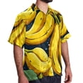 thumbnail image 2 of Banana Men's Short Sleeve Beach Shirts, Casual Printed Button Down Poplin Shirt Summer., 2 of 6
