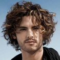 thumbnail image 3 of Men's Short Curly Hair Wig Natural Looking Synthetic Full Cap for Daily Use Cosplay, 3 of 4