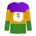 thumbnail image 3 of TIMIFIS Mardi Gras Chemises à Manches 3/4 pour Hommes Décontractées Amples Classiques Imprimés de Carnaval Col Rond T-Shirt Léger Fête de Vacances Hauts, 3 of 3