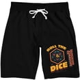thumbnail image 5 of Dungeons & Dragons Roll the Rice Men's Black Graphic Sleep Shorts-3XL, 5 of 7