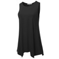 thumbnail image 2 of SSOULM INCH & FIT Women's Round Neck Sleeveless Asymmetrical Hem Tunic Tank Top. Made in U.S.A, 2 of 4