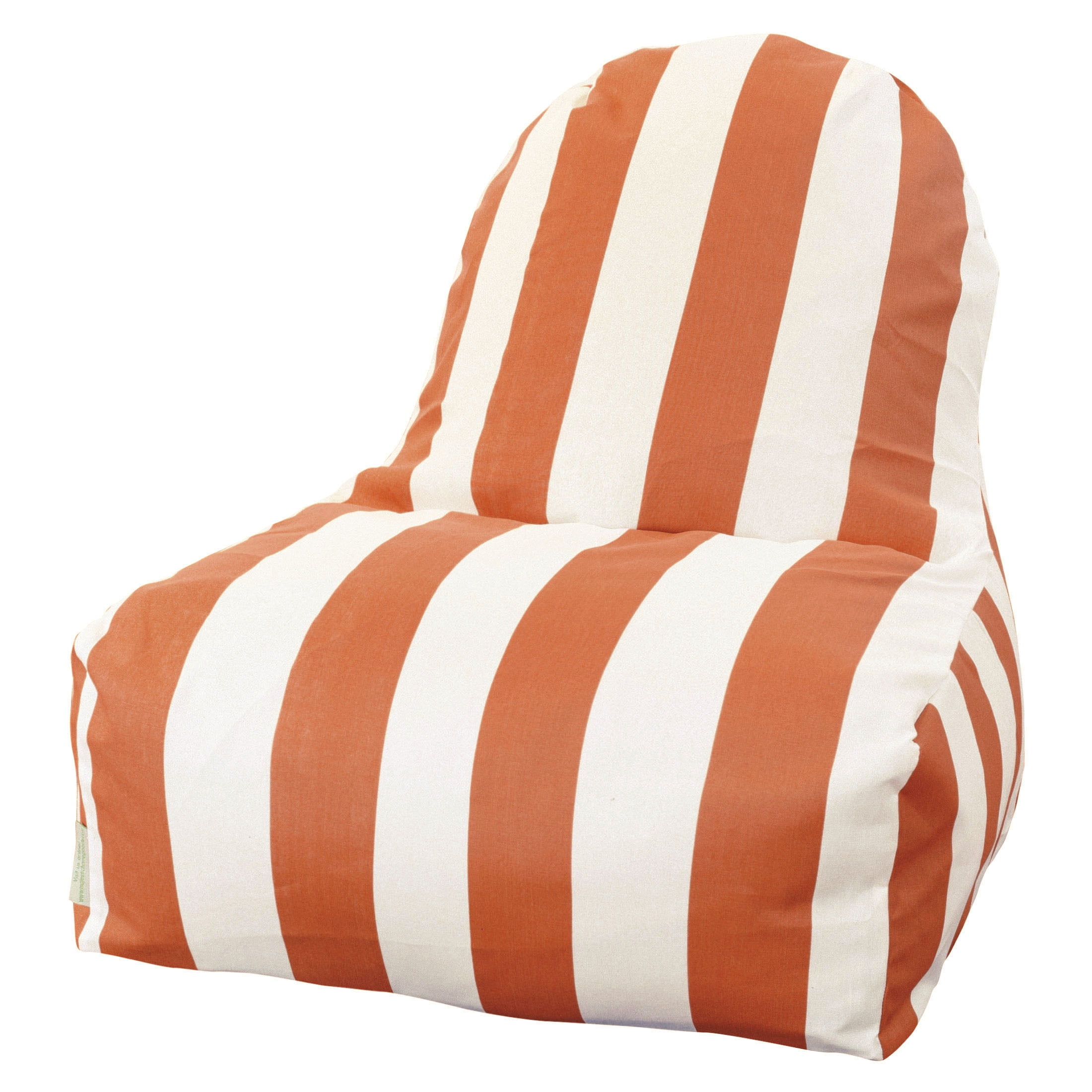 Indoor Outdoor Burnt Orange Vertical Stripe Bean Bag Kickit Chair 30