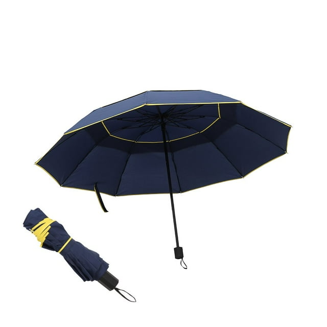 Parapluie de Golf Compact Extra Large Coupe-Vent Noir