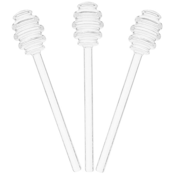 Stri 3Pcs Glass Honey Stirring Rods Honey Stirrer Sticks Honey Stirring Wands