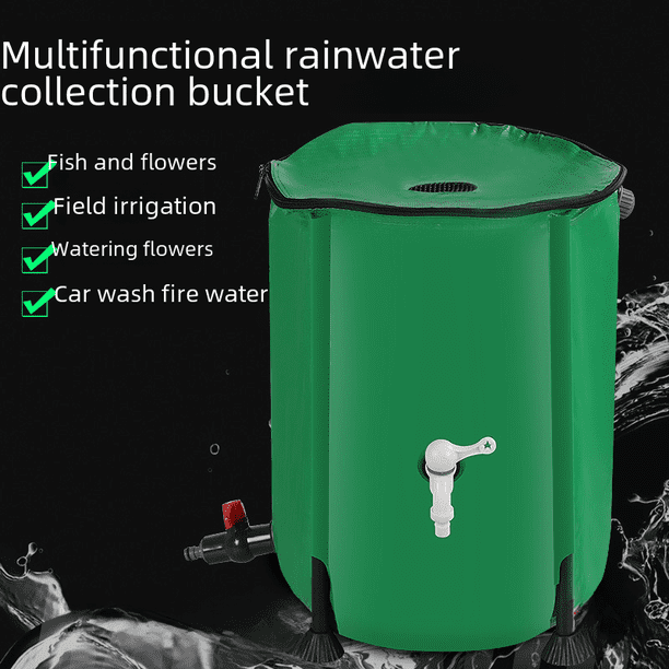 Cubo de agua de plástico de gran capacidad Cubo de almacenamiento de agua Cubo de agua plegable de gran capacidad para el hogar con grifo Cubo de agua portátil
