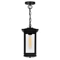 thumbnail image 2 of CWI Lighting Oakwood 1 Light Outdoor Black Pendant, 2 of 6