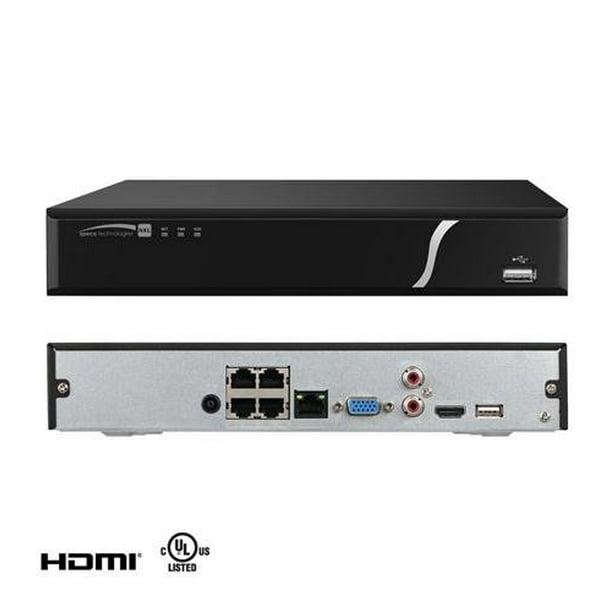 Speco 4 Channel NVR with Builtin PoE+ Switch (spcn4nxl1tb) Walmart
