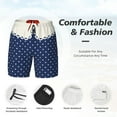 thumbnail image 3 of Daiia Vintage Blue Polka-dot Pattern Mens Swim Trunks Swim Shorts Quick Dry Swim Shorts with Mesh Lining Pockets-X-Large, 3 of 6