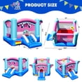 thumbnail image 5 of GVN 3-in-1 Elephant Theme Inflatable Castle without Blower, Bounce House with Blower, Inflatable Jump Bouncy for Kids,Ball Pool for Backyard Play & Party Fun, 5 of 8