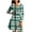 Green, variant on Women's Christmas Plaid Duffle Coat with Faux Fur Collar, Flannel Long Sleeve Loose Casual Jacket - Festive Outerwear Purple S