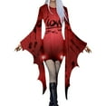 thumbnail image 1 of Gothic Elegant Women Dress Long Sleeve Lace Up Asymmetrical Gown Halloween Performance, 1 of 4