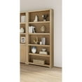 thumbnail image 4 of Modern Wood Open Bookcase Office Storage Shelving Fully Assembled Light Brown, 4 of 10