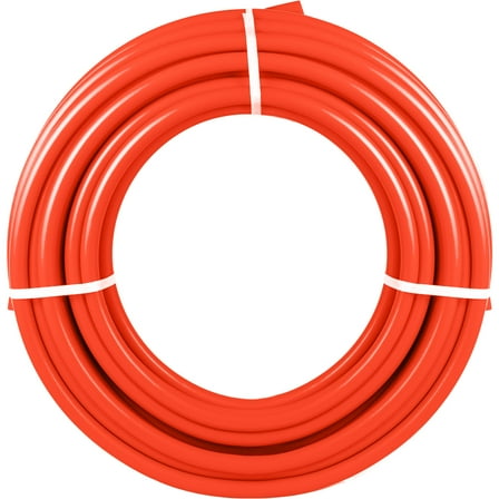 KFFKFF EVOH PEX-B Pipe, 1/2 Inch 300 Feet Coil Tube with Oxygen Barrier, Red, Suitable for Radiant Floor Heating in Homes and Businesses