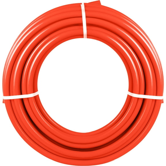 KFFKFF EVOH PEX-B Pipe, 1/2 Inch 300 Feet Coil Tube with Oxygen Barrier, Red, Suitable for Radiant Floor Heating in Homes and Businesses
