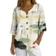 thumbnail image 2 of Xuyuer Solid Button Shirt Blouse - Women's Fashion Loose Female Neck T-Shirt Style Top for Smart Casual Office Wear, Weekend Brunch Outings & Effortless Minimalist Everyday Style, 2 of 7