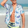 thumbnail image 5 of Picia Rabbit2 Gentle Cotton Regular Fit Short Sleeve Casual Hawaiian Shirt for Men-3X-Large, 5 of 9