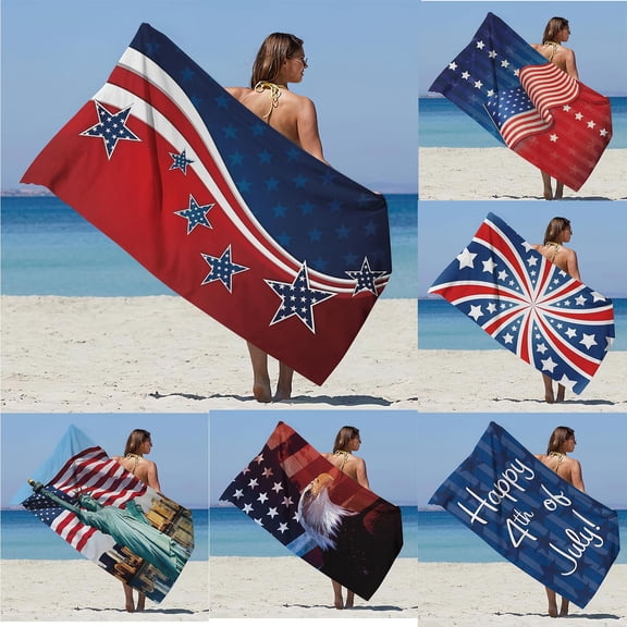 Vwrxbz Oversized 30x60 Inch Sandproof Quick-Dry Microfiber Beach Towel, Super Absorbent and Colorful, Multi-Purpose for Beach, Camping, and Outdoor Activities