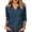 Navy, variant on cocolona Womens Solid Color Collared Blouses 3/4 Sleeve Casual Shirts Summer Vacation Beach Tops