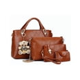 thumbnail image 1 of Set 4 Bolsas Lab.G Mujer Moda Dama Crossbody Cosmetiquera marrón, 1 of 4