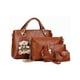 thumbnail image 1 of Set 4 Bolsas Lab.G Mujer Moda Dama Crossbody Cosmetiquera marrón, 1 of 4