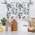 thumbnail image 3 of Kitchen Dish Towels Spring Summer Flowers Butterfly Hand Towels Set of 2 Farmhous Home Holiday Decor Gifts 16"x24" Absorbent Drying Cloth Decorative Floral Tea Towels, 3 of 5