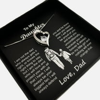 To My Daughter Necklace Father to Daughter Birthday Graduation Gift from Dad