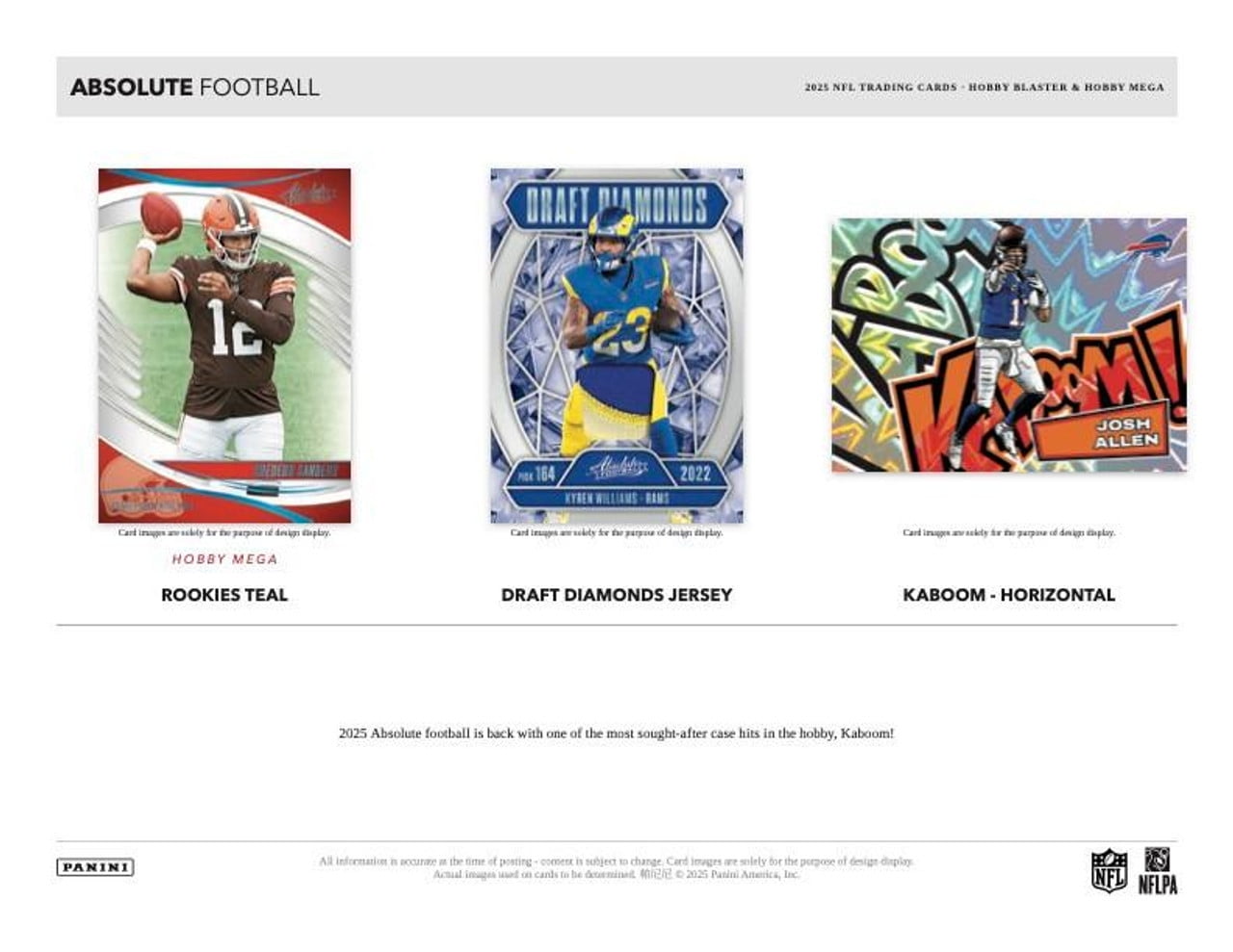 Panini 2025 Absolute Football Hobby Mega Box