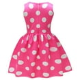 thumbnail image 4 of snilers Girls Sleeveless Dresses Polka Dots Crew Neck Summer Dresses Birthday Party A Line Swing Sundress Size 2-13 Years, 4 of 8