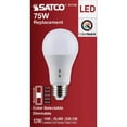 thumbnail image 3 of Satco 75W Equivalent 5CCT-Selectable A19 Dimmable Traditional LED Light Bulb, 3 of 4