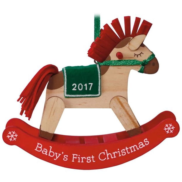 Hallmark Ornament 2017 Baby's First Christmas, Rocking Horse Walmart