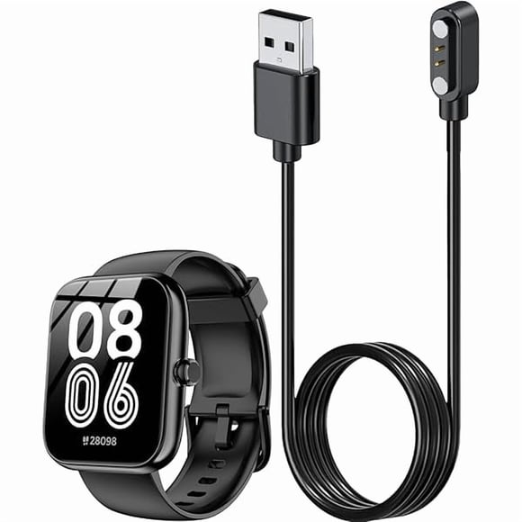 xixishop Chargeur de Montre Intelligente pour SENBONO IDW25 3,3 Pi/100 cm 2 Broches USB Câble de Charge Magnétique Portable pour SENBONO IDW25 Montre Intelligente