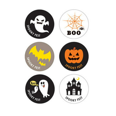 10 Sheets Halloween Stickers Baking Packing Seal Bottle Adhesive Label Stickers